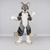 Custom Gray Black and Tan Canine Character Mascot Costume Adult Full Body Suit for School Events Custom Gray Black and Tan Canine Character Mascot Costume Adult Full Body Suit for School Events