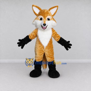 Custom Orange Black and White Fox Mascot Costume Adult Full Body Suit for Wildlife Events Custom Orange Black and White Fox Mascot Costume Adult Full Body Suit for Wildlife Events
