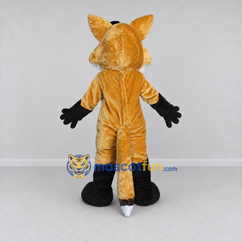 Custom Orange Black and White Fox Mascot Costume Adult Full Body Suit for Wildlife Events Custom Orange Black and White Fox Mascot Costume Adult Full Body Suit for Wildlife Events