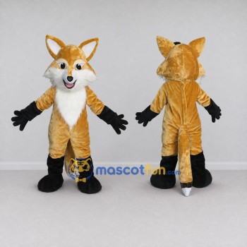Custom Orange Black and White Fox Mascot Costume Adult Full Body Suit for Wildlife Events