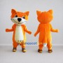 Custom Orange and White Fox Mascot Costume Adult Full Body Suit for School Events