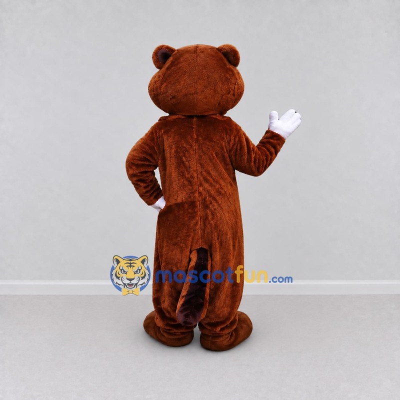 Custom Brown and White Bear Mascot Costume Adult Full Body Suit for School Events Custom Brown and White Bear Mascot Costume Adult Full Body Suit for School Events