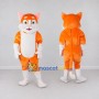 Custom Orange and White Cat Mascot Costume Adult Full Body Suit for Pet Events
