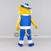 Custom Yellow and Blue Cat in Hat and Vest Mascot Costume Adult Full Body Suit for Themed Parties Custom Yellow and Blue Cat in Hat and Vest Mascot Costume Adult Full Body Suit for Themed Parties