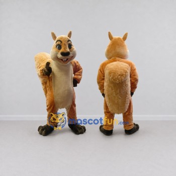 Custom Tan and Cream Squirrel Mascot Costume Adult Full Body Suit for Wildlife Events