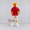 Custom Yellow Red and White Canine Character in Sportswear Mascot Costume Adult Full Body Suit for Sports Events Custom Yellow Red and White Canine Character in Sportswear Mascot Costume Adult Full Body Suit for Sports Events