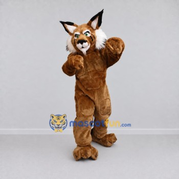 Custom Brown and White Lynx Mascot Costume Adult Full Body Suit for Wildlife Events Custom Brown and White Lynx Mascot Costume Adult Full Body Suit for Wildlife Events