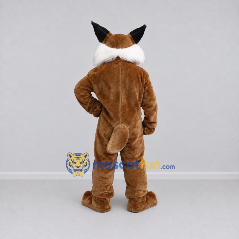 Custom Brown and White Lynx Mascot Costume Adult Full Body Suit for Wildlife Events Custom Brown and White Lynx Mascot Costume Adult Full Body Suit for Wildlife Events