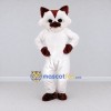 Custom White and Brown Cat Mascot Costume Adult Full Body Suit for Pet Events Custom White and Brown Cat Mascot Costume Adult Full Body Suit for Pet Events