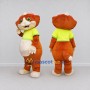 Custom Orange and Lime Green Hamster in T Shirt Mascot Costume Adult Full Body Suit for School Events
