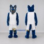 Custom Blue and White Wolf in Sportswear Mascot Costume Adult Full Body Suit for Sports Events