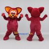 Custom Burgundy and Orange Animal Character Mascot Costume Adult Full Body Suit for School Events