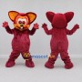 Custom Burgundy and Orange Animal Character Mascot Costume Adult Full Body Suit for School Events