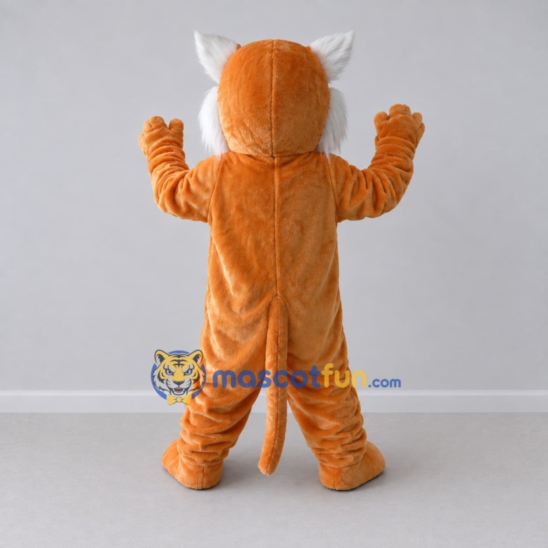 Custom Orange and White Big Cat Mascot Costume Adult Full Body Suit for Wildlife Events Custom Orange and White Big Cat Mascot Costume Adult Full Body Suit for Wildlife Events