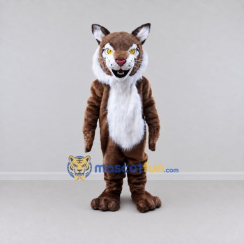 Custom Brown and White Lynx Mascot Costume Adult Full Body Suit for Wildlife Events Custom Brown and White Lynx Mascot Costume Adult Full Body Suit for Wildlife Events