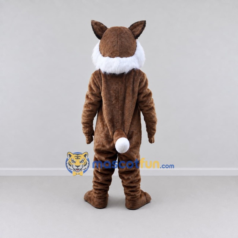 Custom Brown and White Lynx Mascot Costume Adult Full Body Suit for Wildlife Events Custom Brown and White Lynx Mascot Costume Adult Full Body Suit for Wildlife Events