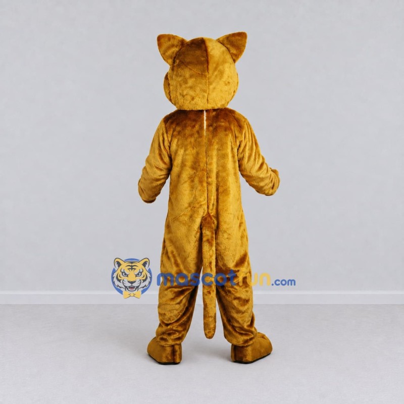 Custom Golden Brown and Cream Cat Mascot Costume Adult Full Body Suit for Pet Events