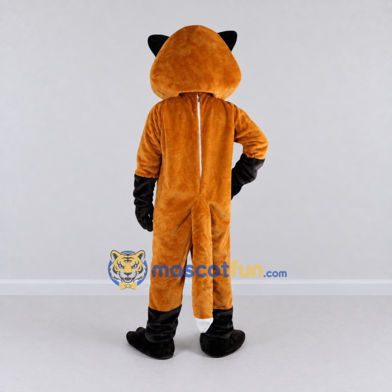 Custom Orange Black and White Fox Mascot Costume Adult Full Body Suit for Wildlife Events Custom Orange Black and White Fox Mascot Costume Adult Full Body Suit for Wildlife Events