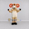 Custom Cream and Orange Ram Mascot Costume Adult Full Body Suit for Farm Events Custom Cream and Orange Ram Mascot Costume Adult Full Body Suit for Farm Events