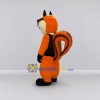 Custom Orange Black and Tan Squirrel with Sunglasses Mascot Costume Adult Full Body Suit for Themed Parties Custom Orange Black and Tan Squirrel with Sunglasses Mascot Costume Adult Full Body Suit for Themed Parties