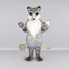 Custom Gray and White Fox Mascot Costume Adult Full Body Suit for Wildlife Events Custom Gray and White Fox Mascot Costume Adult Full Body Suit for Wildlife Events