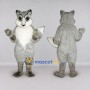 Custom Gray and White Fox Mascot Costume Adult Full Body Suit for Wildlife Events