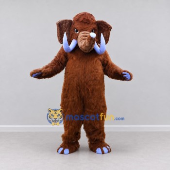 Custom Brown Mammoth Mascot Costume Adult Full Body Suit for Prehistoric Events Custom Brown Mammoth Mascot Costume Adult Full Body Suit for Prehistoric Events