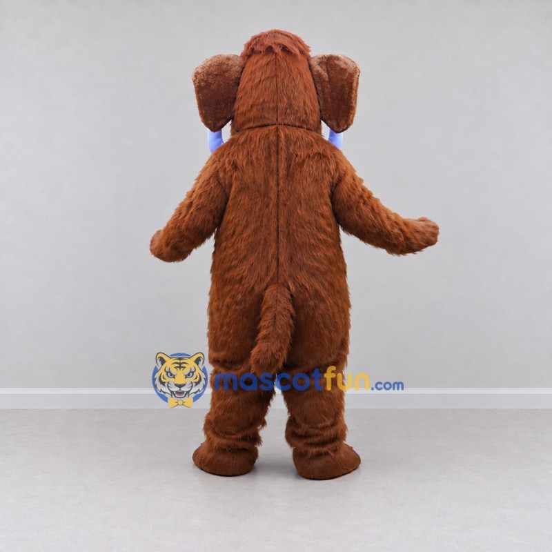 Custom Brown Mammoth Mascot Costume Adult Full Body Suit for Prehistoric Events