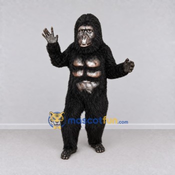 Custom Black Muscular Gorilla Mascot Costume Adult Full Body Suit for Wildlife Events