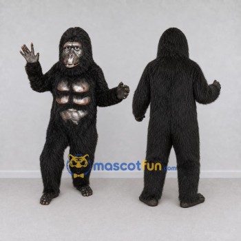 Custom Black Muscular Gorilla Mascot Costume Adult Full Body Suit for Wildlife Events