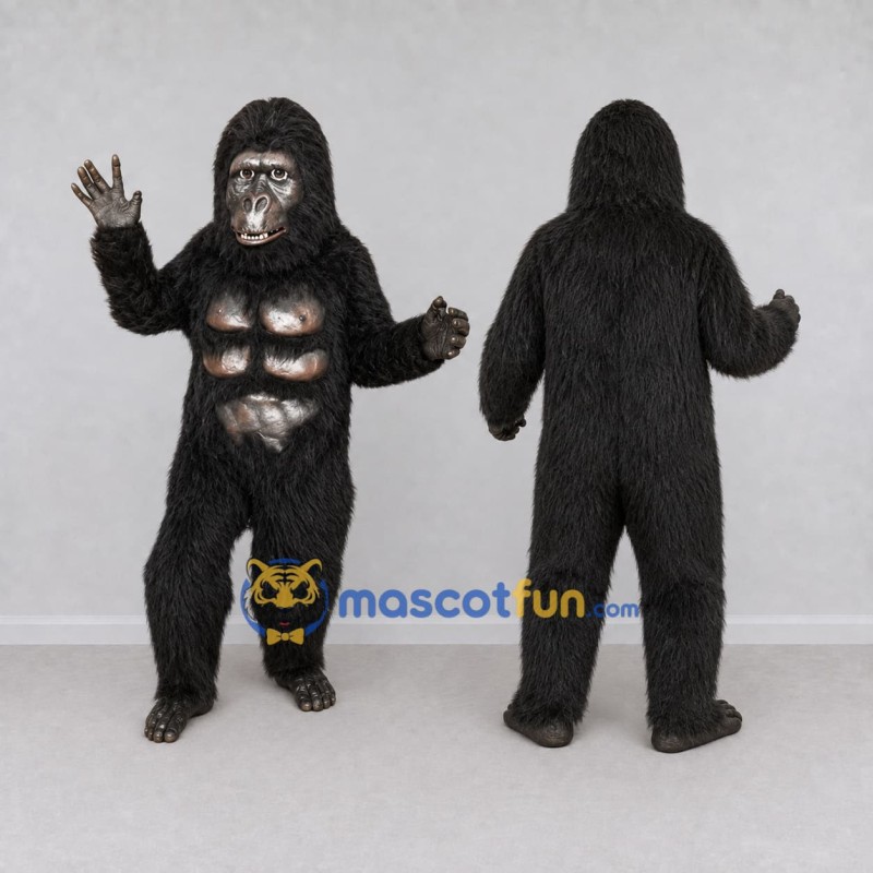 Custom Black Muscular Gorilla Mascot Costume Adult Full Body Suit for Wildlife Events Custom Black Muscular Gorilla Mascot Costume Adult Full Body Suit for Wildlife Events