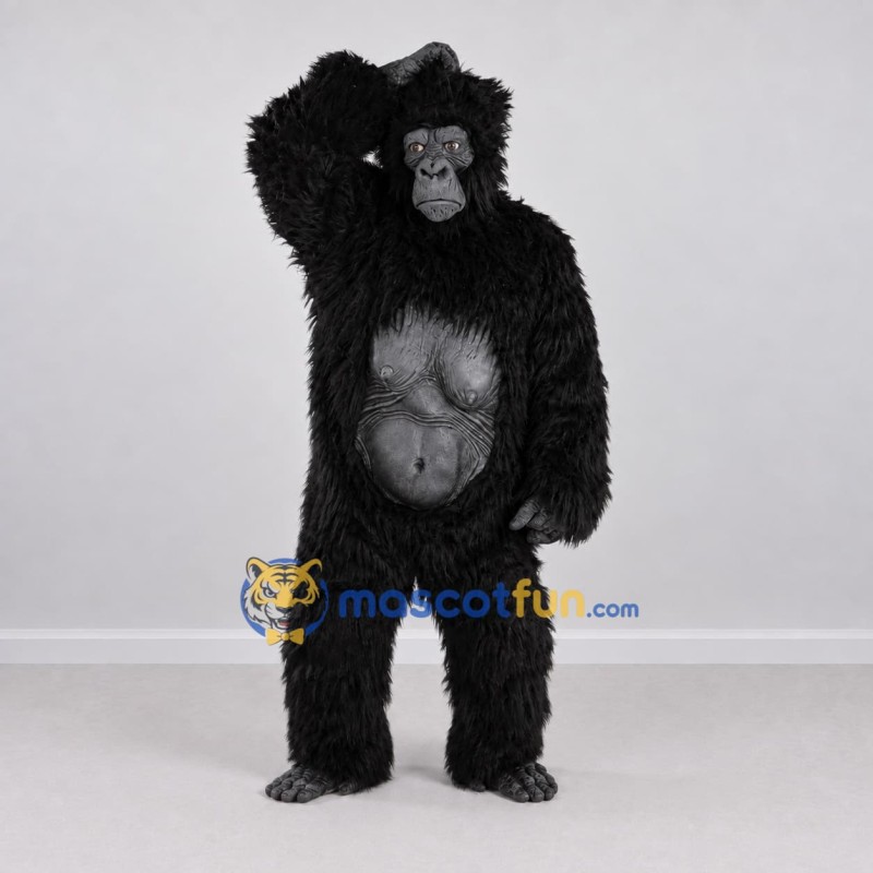 Custom Black Gorilla Mascot Costume Adult Full Body Suit for Wildlife Events