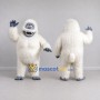 Custom White and Blue Gray Yeti Mascot Costume Adult Full Body Suit for Winter Events