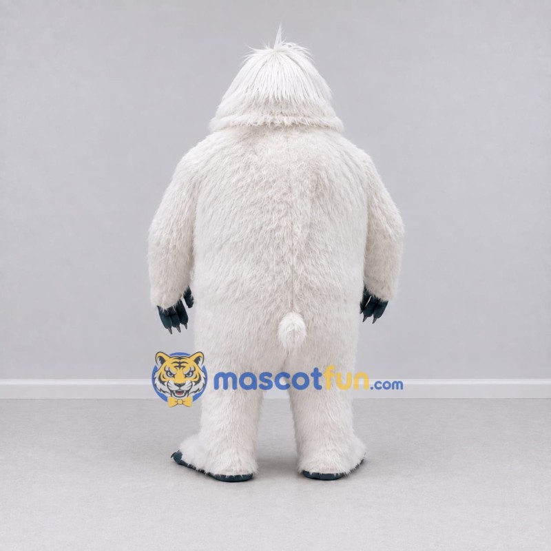 Custom White and Blue Gray Yeti Mascot Costume Adult Full Body Suit for Winter Events Custom White and Blue Gray Yeti Mascot Costume Adult Full Body Suit for Winter Events