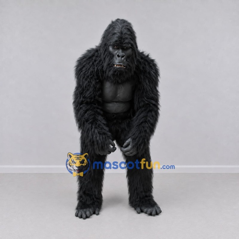 Custom Black Gorilla Mascot Costume Adult Full Body Suit for Wildlife Events
