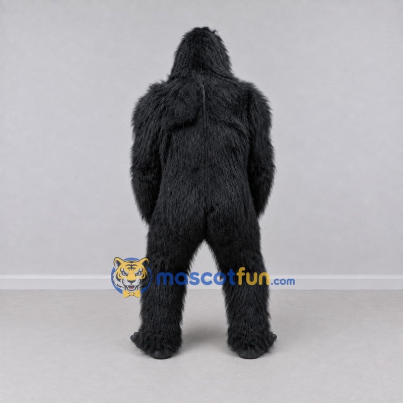 Custom Black Gorilla Mascot Costume Adult Full Body Suit for Wildlife Events