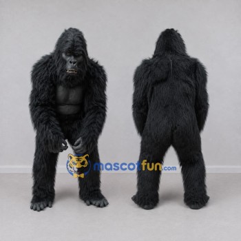 Custom Black Gorilla Mascot Costume Adult Full Body Suit for Wildlife Events