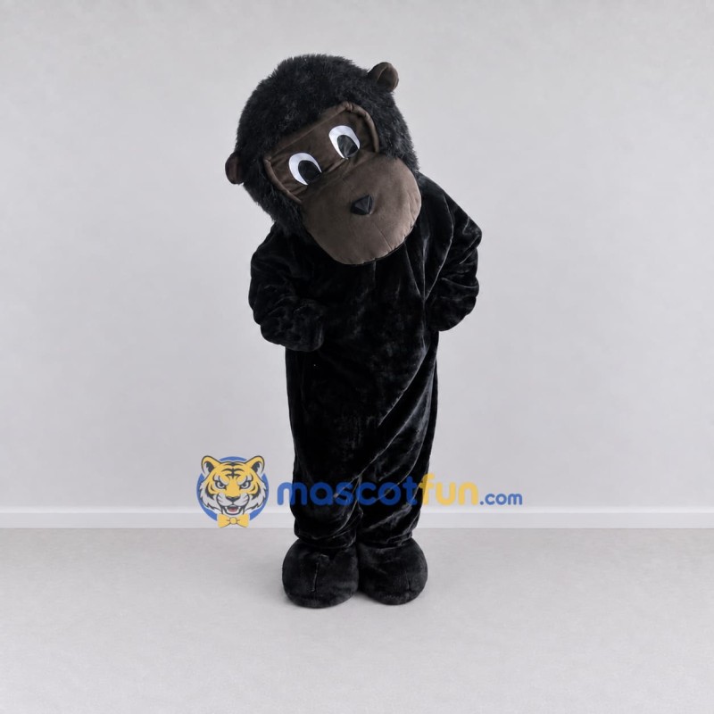 Custom Black and Brown Ape Mascot Costume Adult Full Body Suit for Wildlife Events Custom Black and Brown Ape Mascot Costume Adult Full Body Suit for Wildlife Events