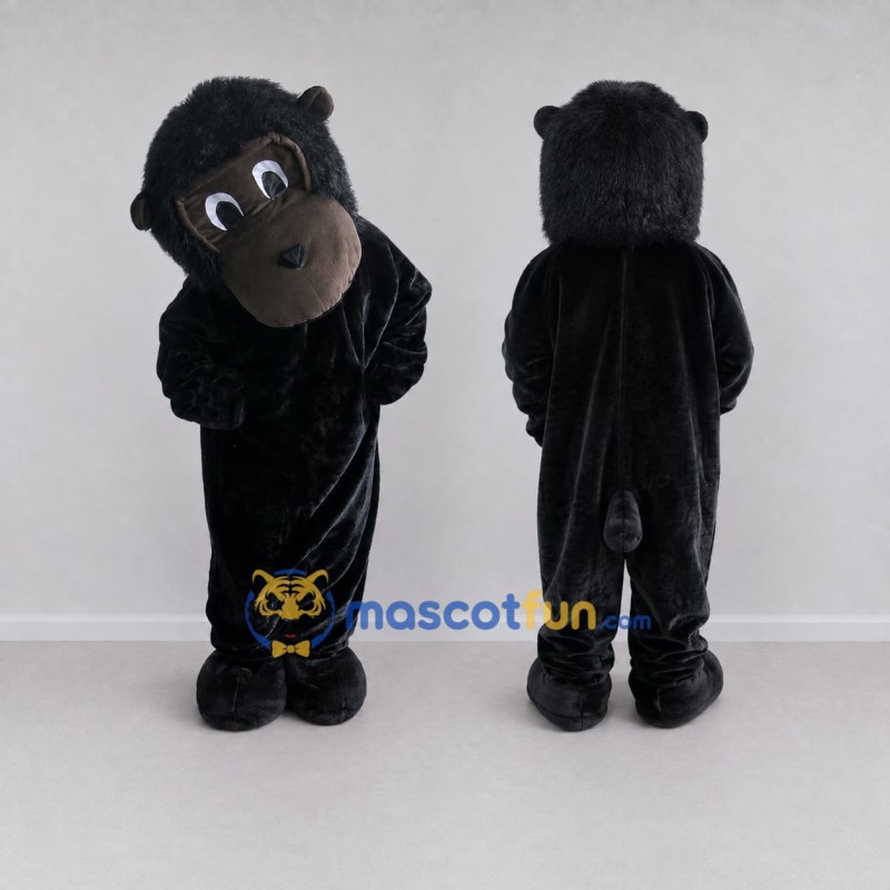 Custom Black and Brown Ape Mascot Costume Adult Full Body Suit for Wildlife Events Custom Black and Brown Ape Mascot Costume Adult Full Body Suit for Wildlife Events