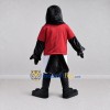 Custom Black Red and White Bird in Sportswear Mascot Costume Adult Full Body Suit for Sports Events Custom Black Red and White Bird in Sportswear Mascot Costume Adult Full Body Suit for Sports Events