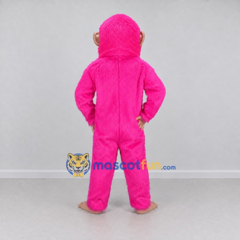 Custom Pink and Tan Chimpanzee Mascot Costume Adult Full Body Suit for School Events Custom Pink and Tan Chimpanzee Mascot Costume Adult Full Body Suit for School Events