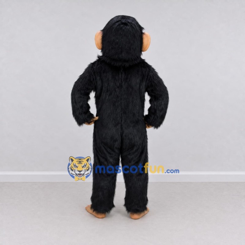 Custom Black and Tan Chimpanzee Mascot Costume Adult Full Body Suit for Wildlife Events Custom Black and Tan Chimpanzee Mascot Costume Adult Full Body Suit for Wildlife Events