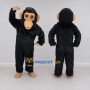 Custom Black and Tan Chimpanzee Mascot Costume Adult Full Body Suit for Wildlife Events
