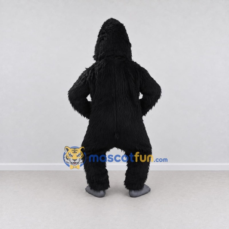 Custom Black and Gray Gorilla Mascot Costume Adult Full Body Suit for Wildlife Events Custom Black and Gray Gorilla Mascot Costume Adult Full Body Suit for Wildlife Events