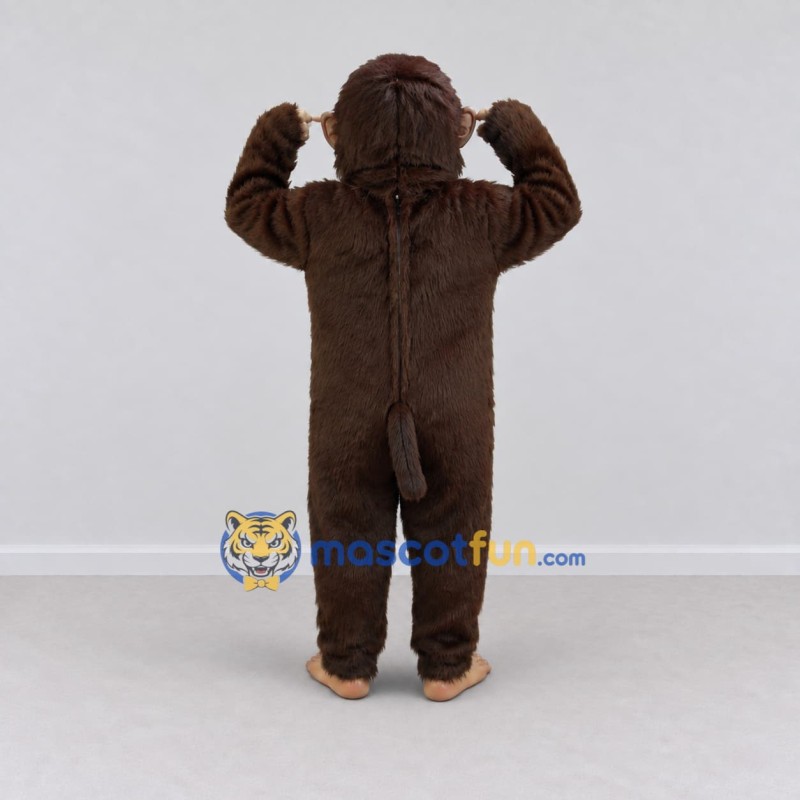 Custom Brown and Tan Monkey Mascot Costume Adult Full Body Suit for Wildlife Events Custom Brown and Tan Monkey Mascot Costume Adult Full Body Suit for Wildlife Events