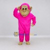 Custom Pink and Tan Chimpanzee Mascot Costume Adult Full Body Suit for School Events Custom Pink and Tan Chimpanzee Mascot Costume Adult Full Body Suit for School Events