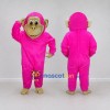 Custom Pink and Tan Chimpanzee Mascot Costume Adult Full Body Suit for School Events Custom Pink and Tan Chimpanzee Mascot Costume Adult Full Body Suit for School Events
