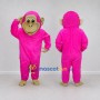 Custom Pink and Tan Chimpanzee Mascot Costume Adult Full Body Suit for School Events
