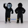 Custom Black and Gray Ape Mascot Costume Adult Full Body Suit for Wildlife Events