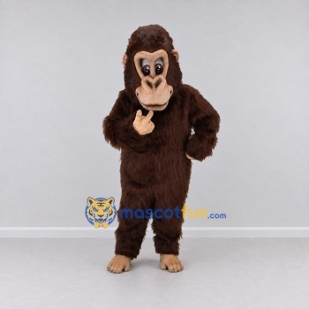 Custom Brown and Tan Ape Mascot Costume Adult Full Body Suit for Wildlife Events Custom Brown and Tan Ape Mascot Costume Adult Full Body Suit for Wildlife Events